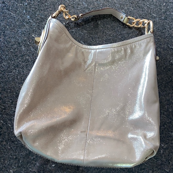 Metallic Gold Leather Coach Purse 💛 - Picture 7 of 7